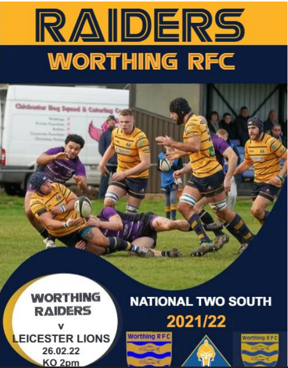 Raiders Match Day programme Half Page