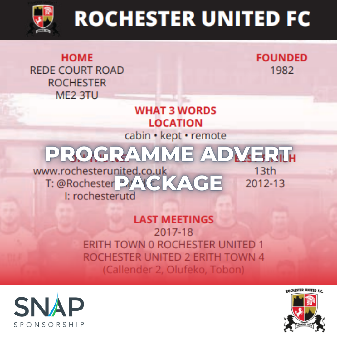 Headline Programme Sponsor - All League Matches