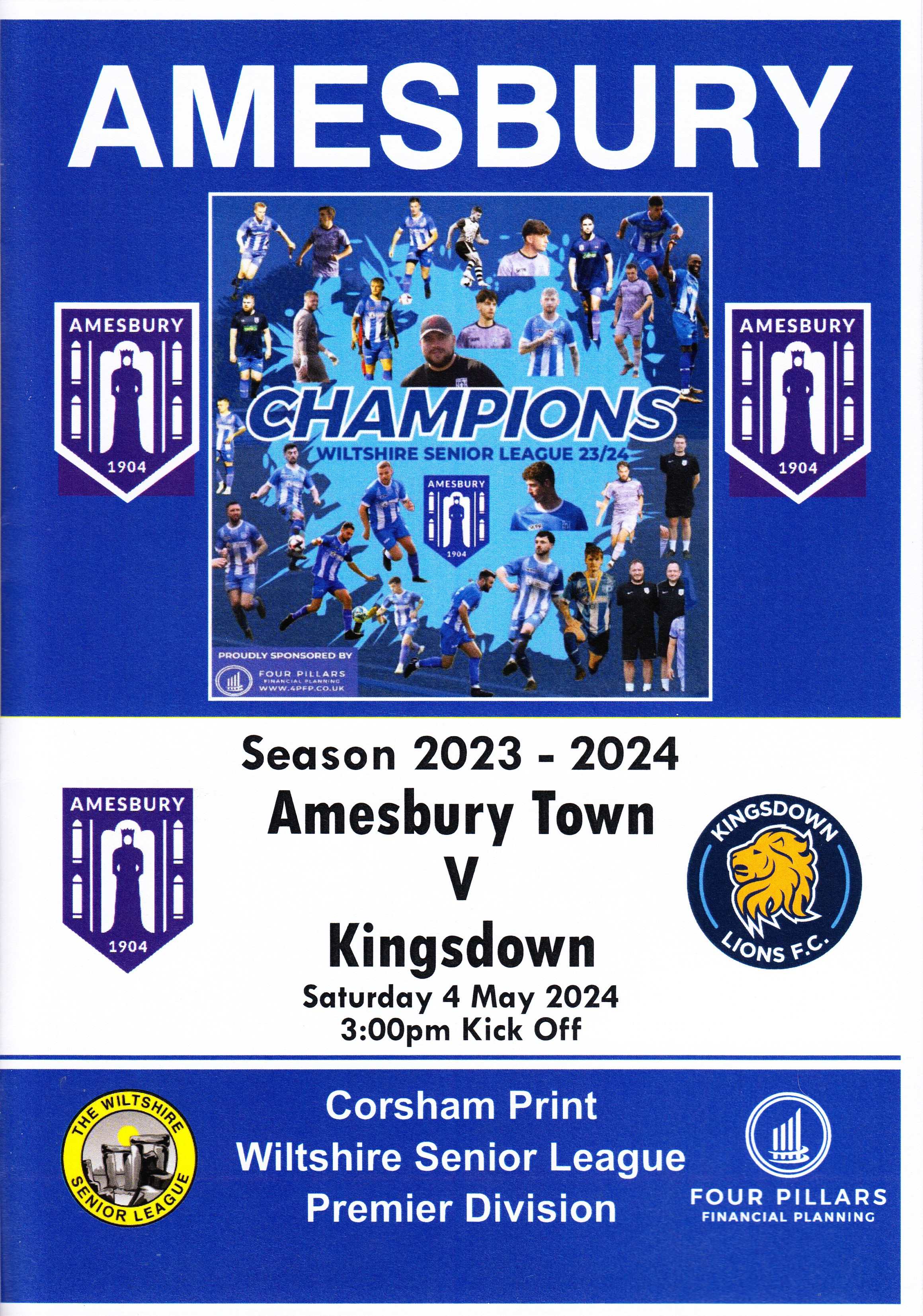 Match day programme sponsor