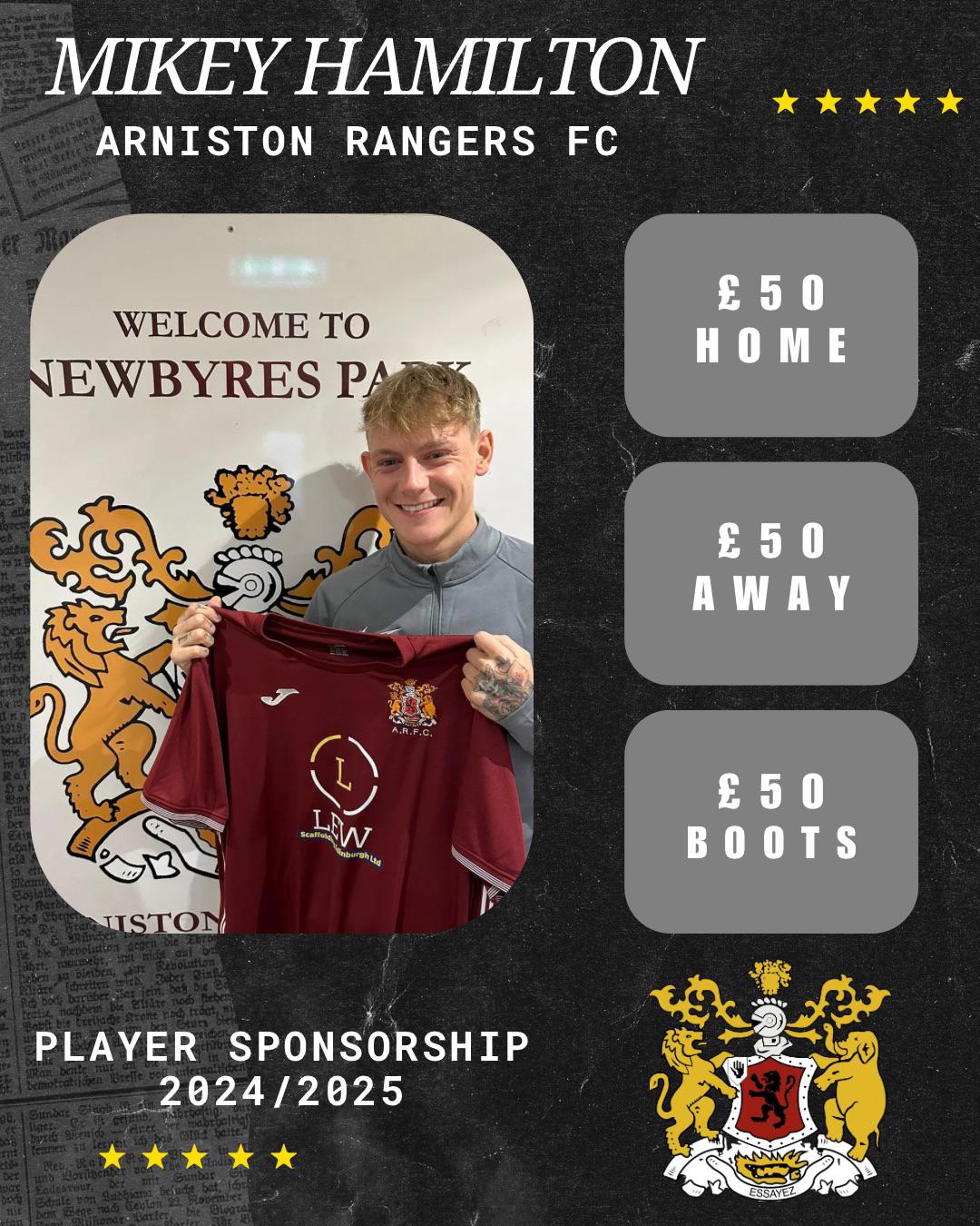 Player Sponsor for Mikey Hamilton