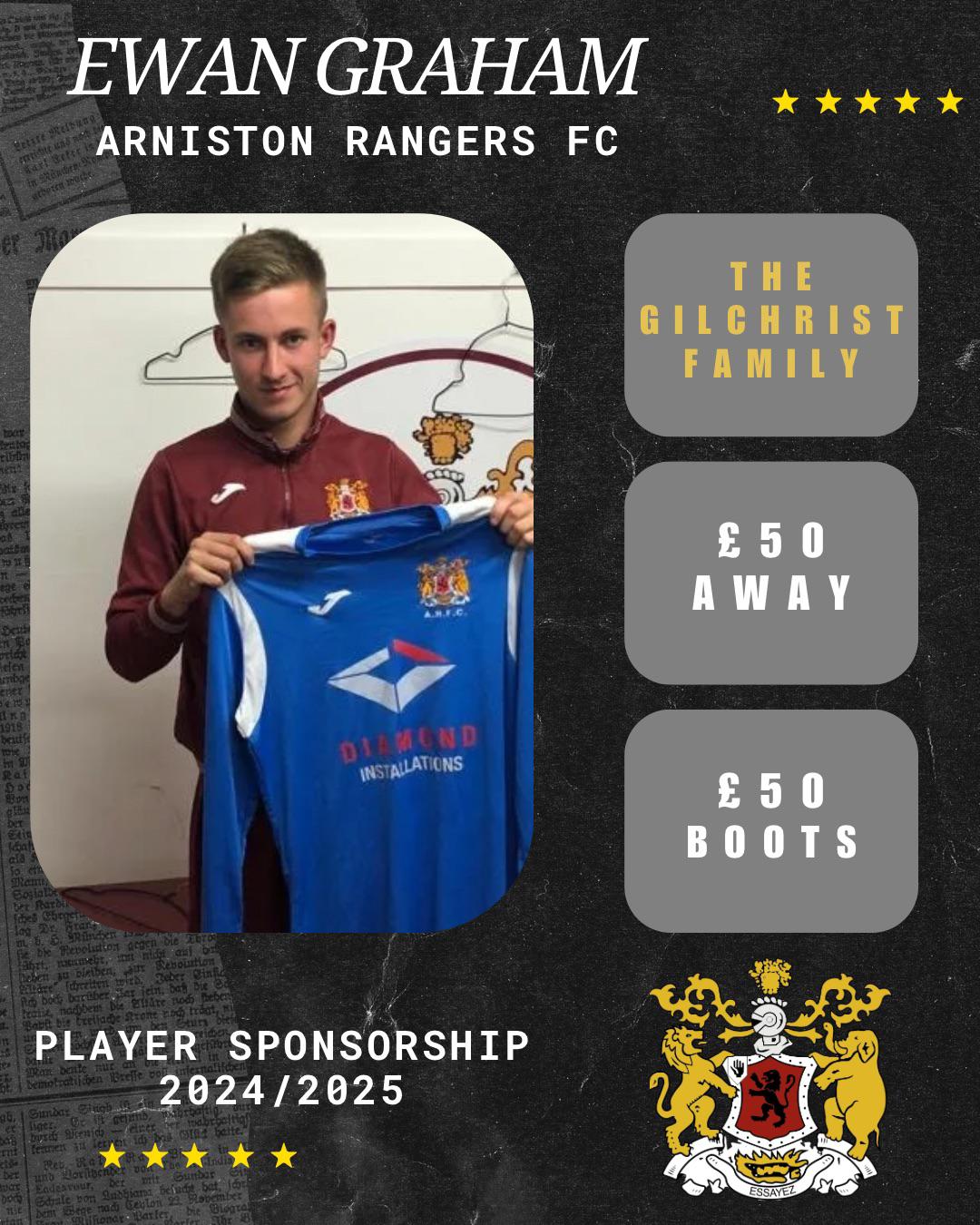 Player Sponsor for Ewan Graham