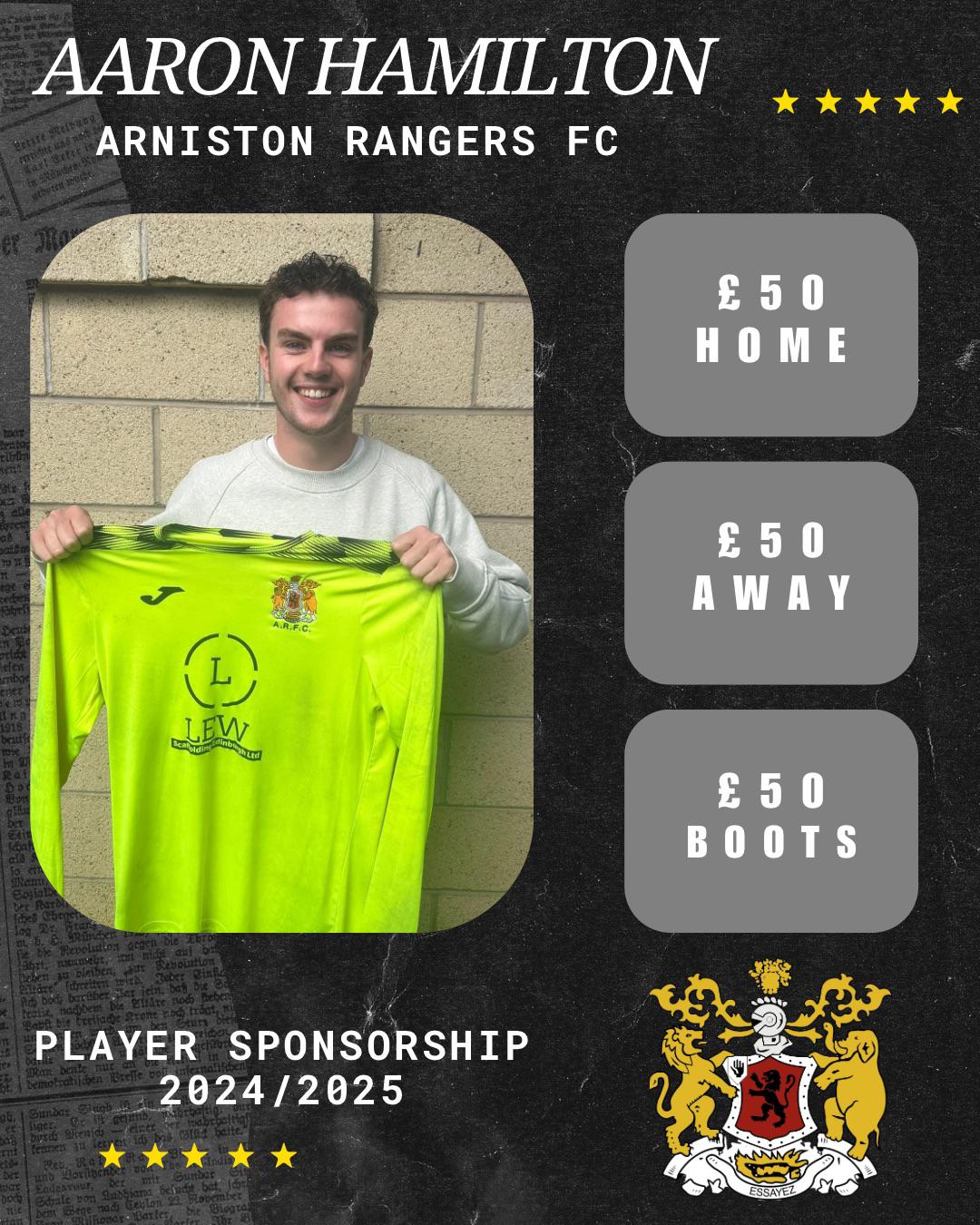 Player Sponsor for Aaron Hamilton