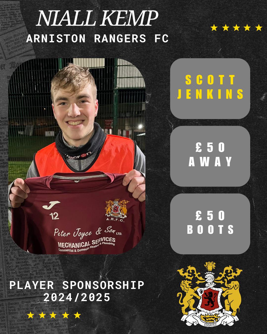 Player Sponsor for Niall Kemp